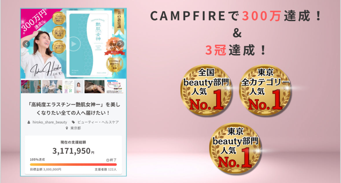 次世代美容成分W配合【艶肌女神】サプリメント